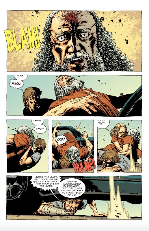 Axel morre em The Walking Dead Deluxe #47 (Reprodução)