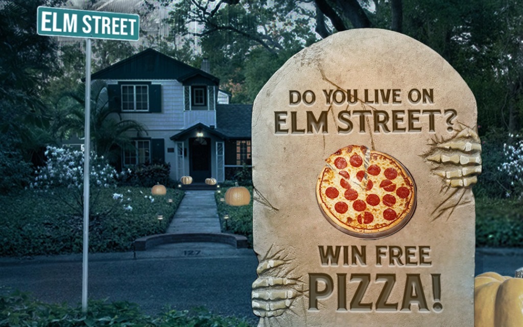 Promoção oferece pizzas de graça para quem morar na rua do filme de Freddy Krueger (Reprodução/Bloody Disgusting)