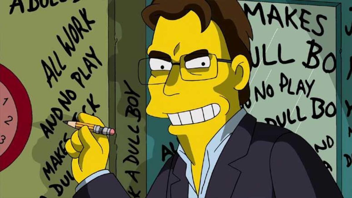 Personagem que representa Stephen King em episódio de Os Simpsons 