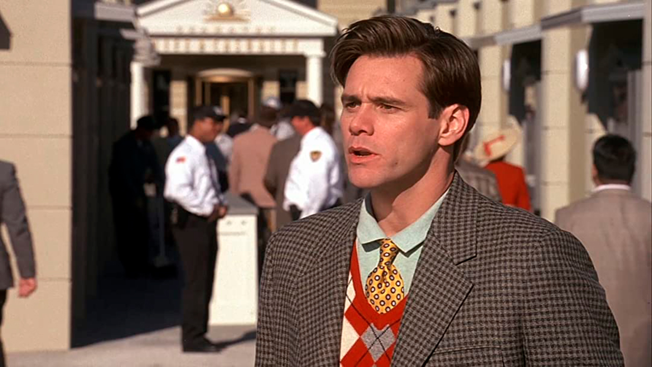 Jim Carrey como Truman em O Show de Truman 