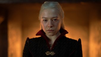 Rhaneyra (Emma D'Arcy) em A Casa do Dragão (Reprodução / HBO)