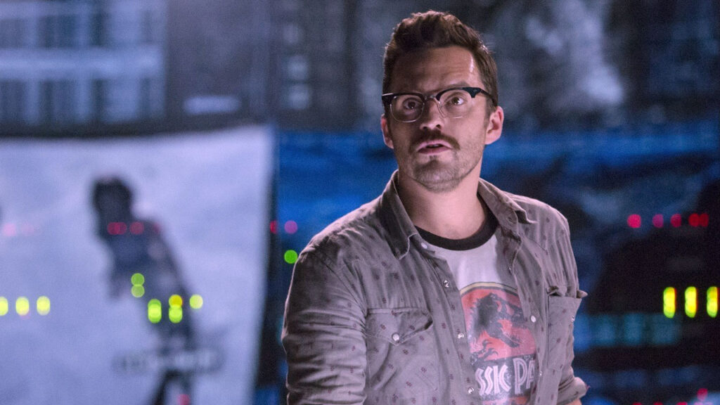 Jake Johnson comoLowery em Jurassic World (Reprodução)