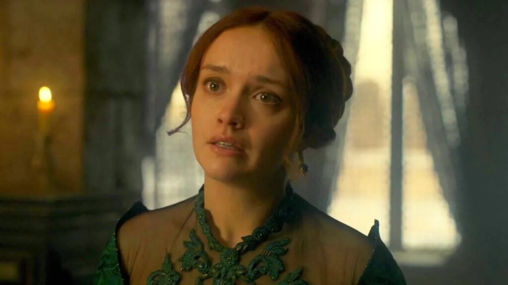 A Casa do Dragão: Alicent não é vilã, afirma atriz Olivia Cooke como Alicent Hightower em A Casa do Dragão (Reprodução / HBO)