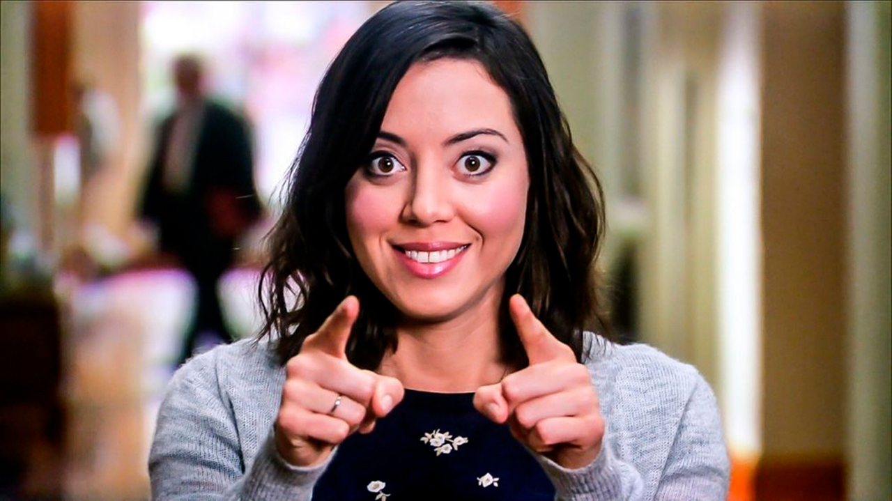 Aubrey Plaza como April Ludgate em Parks and Recreation 