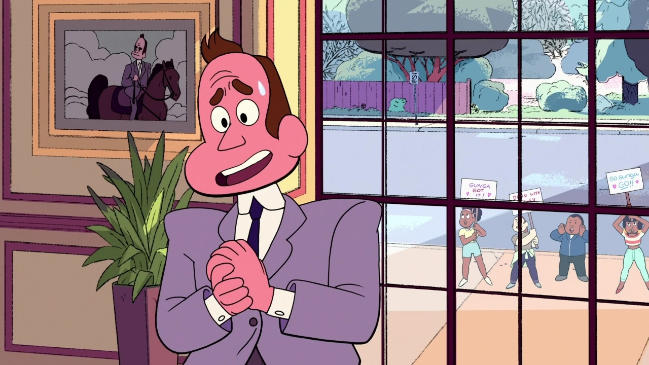 Dia de Eleição! Relembre os políticos e governantes dos desenhos animados 3 Bill Dewey em Steven Universo (Reprodução / Cartoon Network)