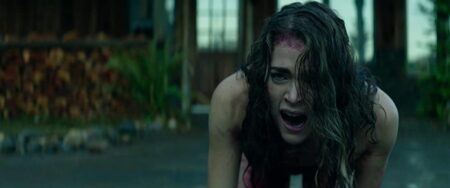 Cabana do Inferno: conheça o real ‘vírus’ devorador de carne Nadine Crocker como Marcy em Cabana do Inferno (2016) (Reprodução)