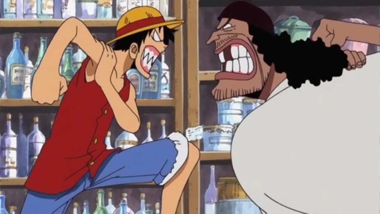 Luffy e Barba Negra se conhecem em One Piece (Reprodução)