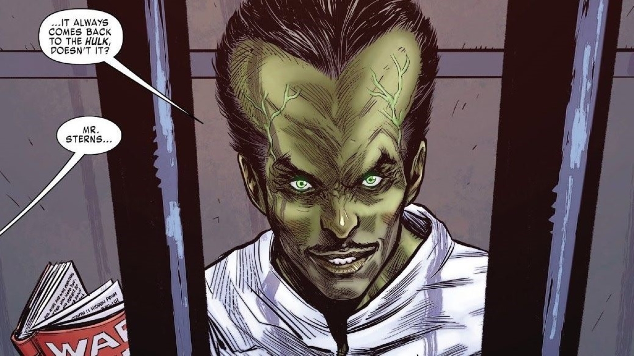 Mulher-Hulk quase atropelou planos da Marvel para novo vilão 2 O Líder (Reprodução / Marvel Comics)