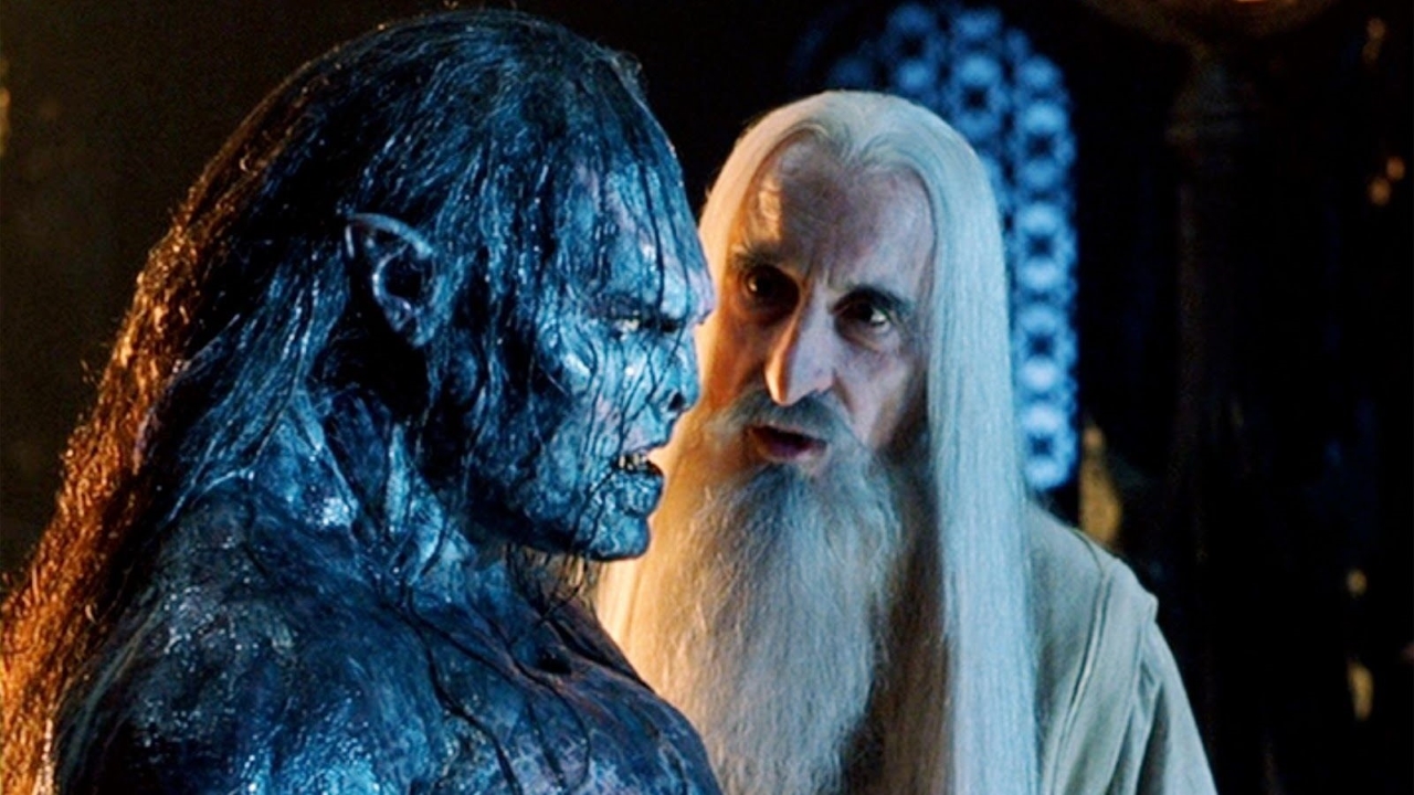 Orc e Saruman em O Senhor dos Anéis (Reprodução)