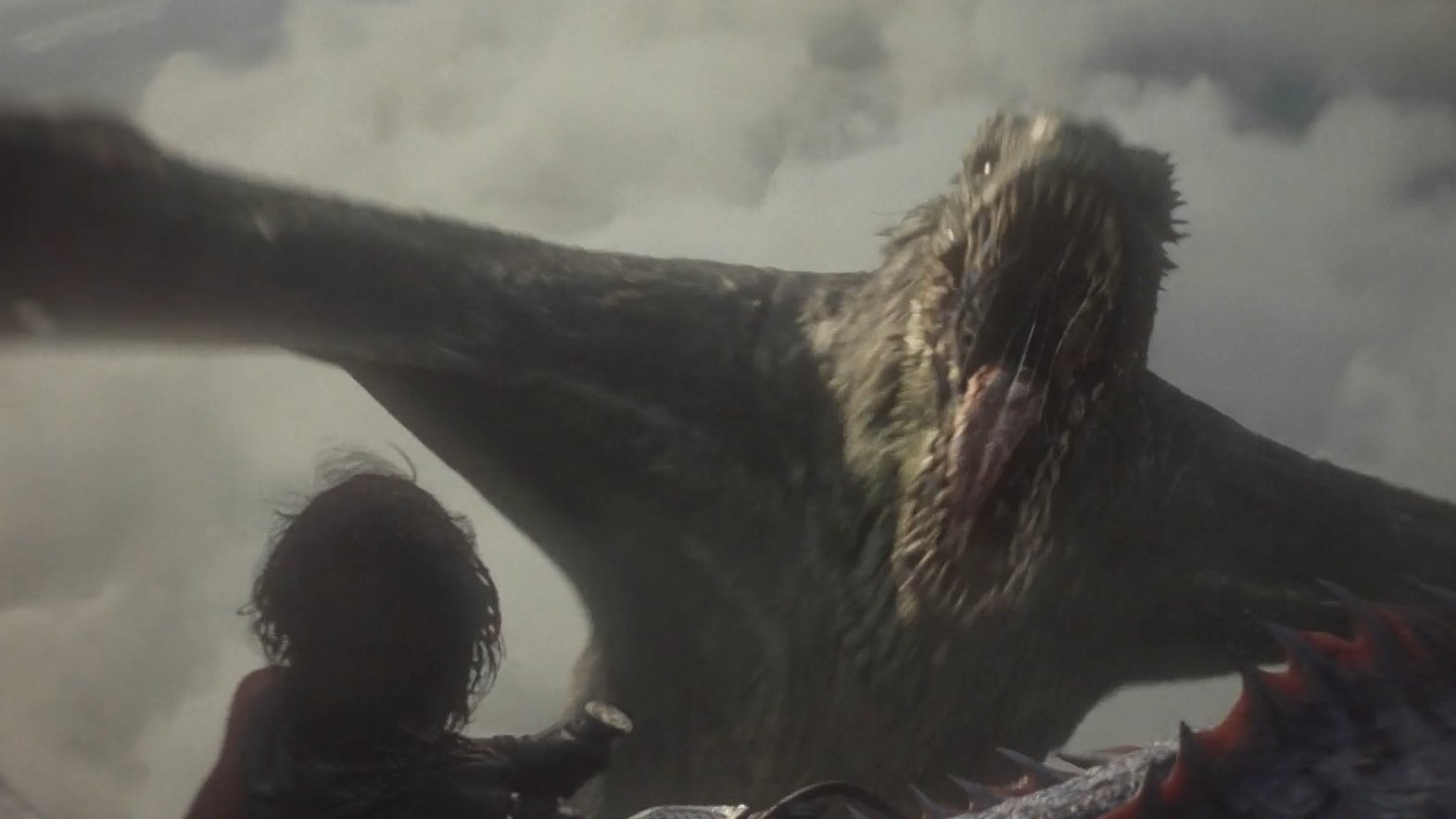 Vhagar ataca Arrax e Lucerys em A Casa do Dragão (Reprodução / HBO)
