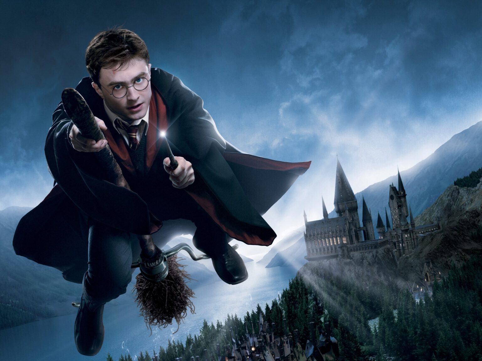 Daniel Radcliffe como Harry Potter em filme de Harry Potter