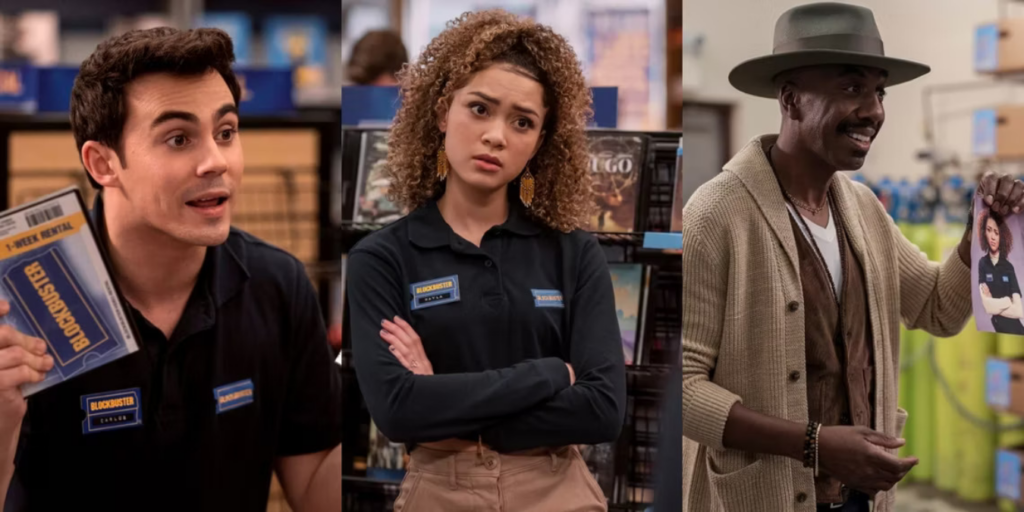 Os cinco personagens mais engraçados de Blockbuster Montagem com personagens de Blockbuster