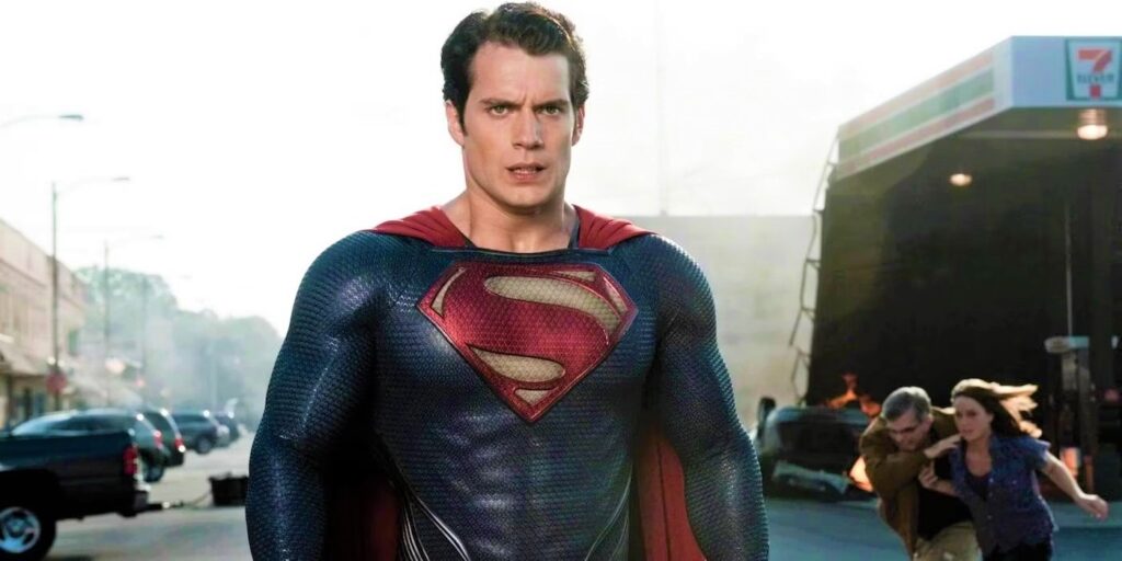 Henry Cavill como Superman em O Homem de Aço