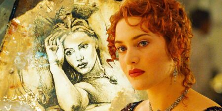 Kate Winslet como Rose em Titanic (Montagem Reprodução)