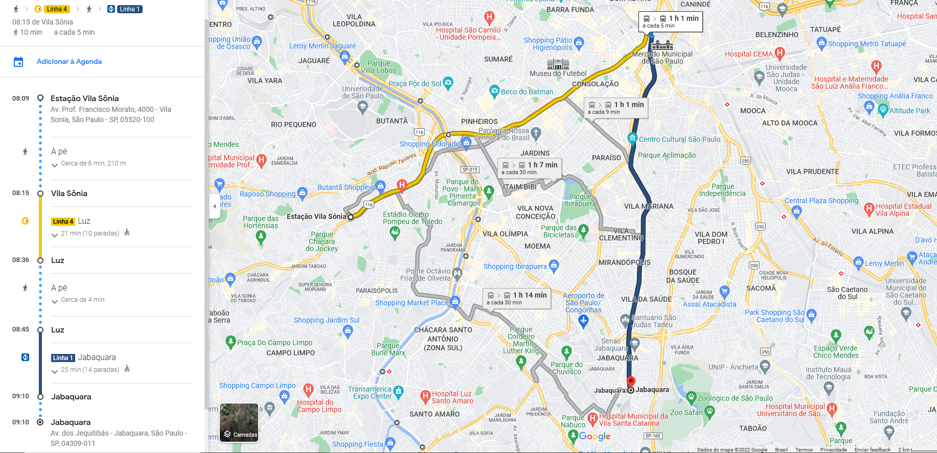 Como chegar na CCXP22 de metrô? 3 Screenshot 26 11 2022 08 07 05