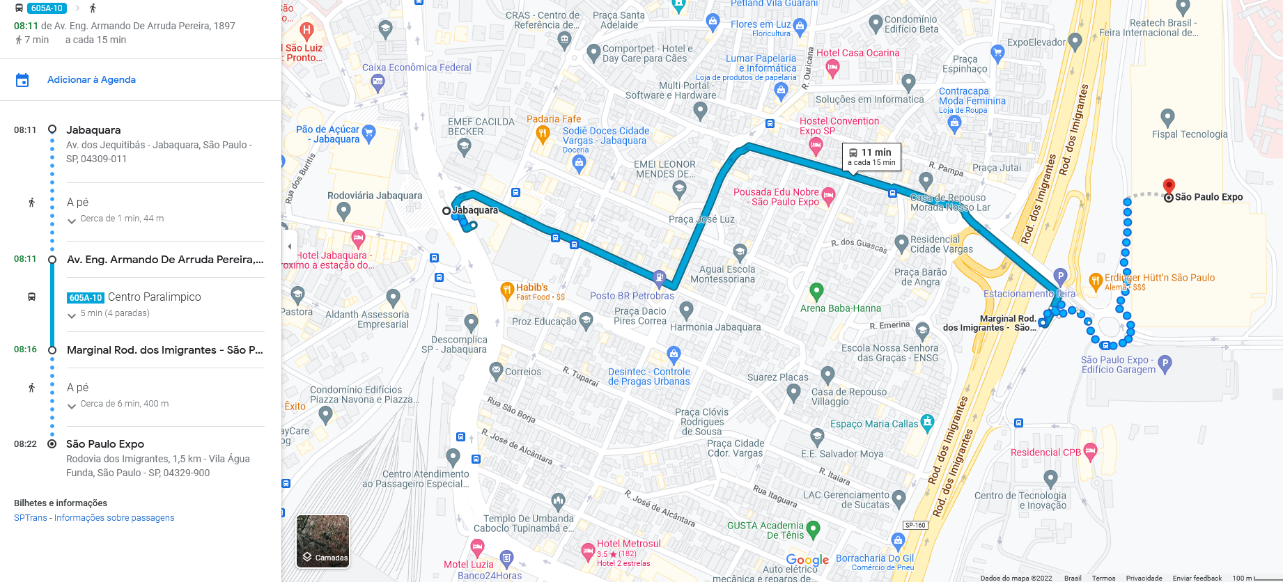 Como chegar na CCXP22 de metrô? 4 Trajeto estação Jabaquara para a São Paulo