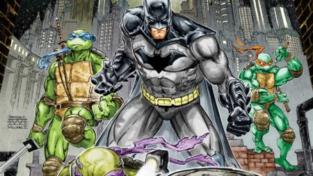 Você sabia que Batman já teve crossover com as Tartarugas Ninja? Tartarugas Ninja e o Batman nos quadrinhos (Reprodução)