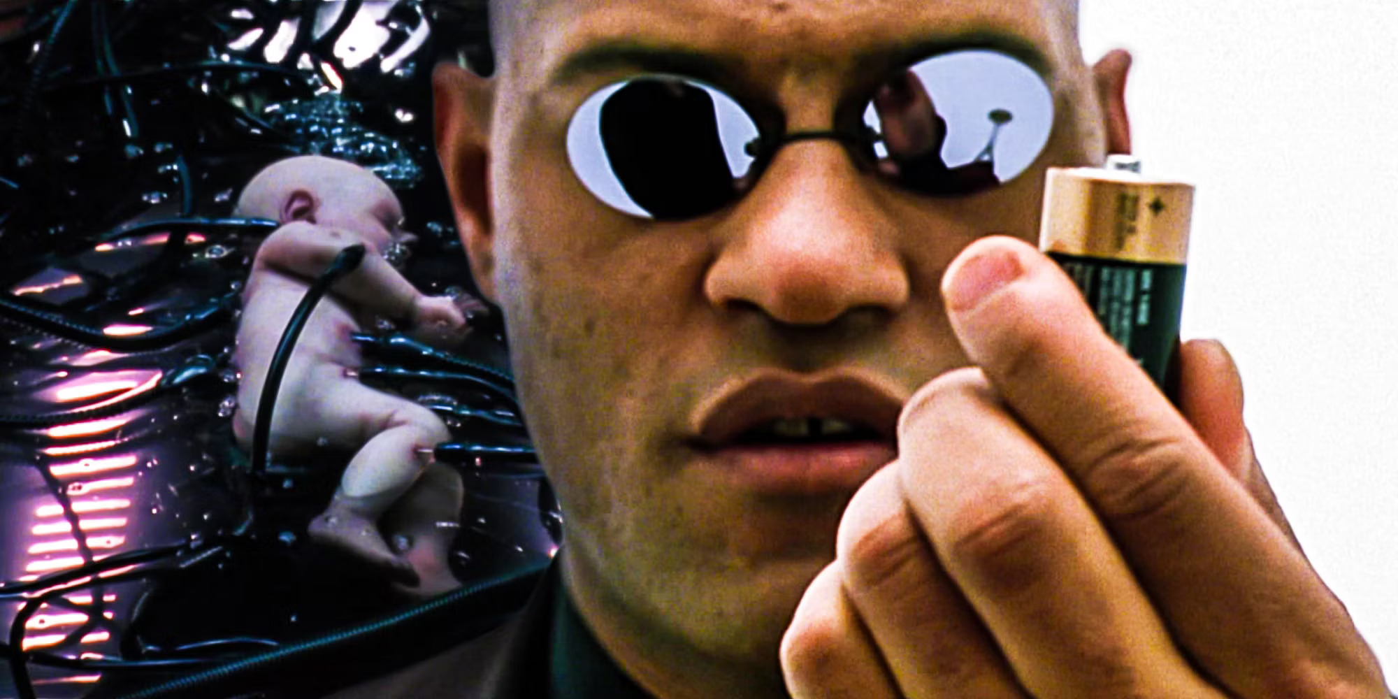 Laurence Fishburne como Morpheus em cena de Matrix