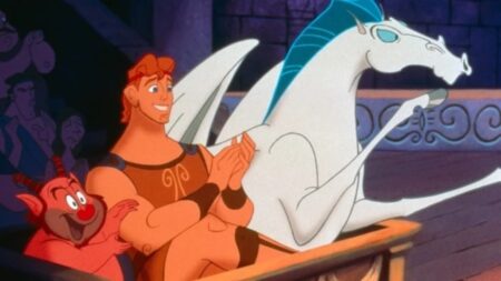 Phil, Hércules e Pégaso em Hércules (Reprodução / Disney)