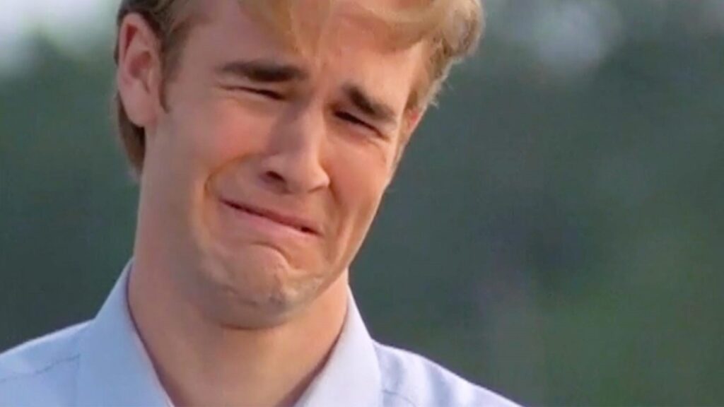 James Van Der Beek como Dawson Leery na série Dawson's Creek (Reprodução)