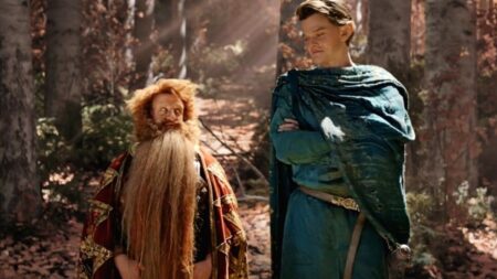 Durin (Owain Arthur) e Elrond (Robert Aramayo) em O Senhor dos Anéis: Os Anéis de Poder (Reprodução / Prime Video)