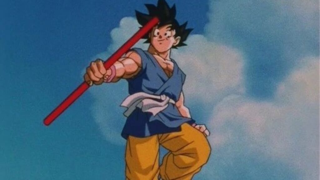Dragon Ball: O que aconteceu com o Bastão Mágico do Goku? Goku com o Bastão Mágico em Dragon Ball GT (Reprodução)