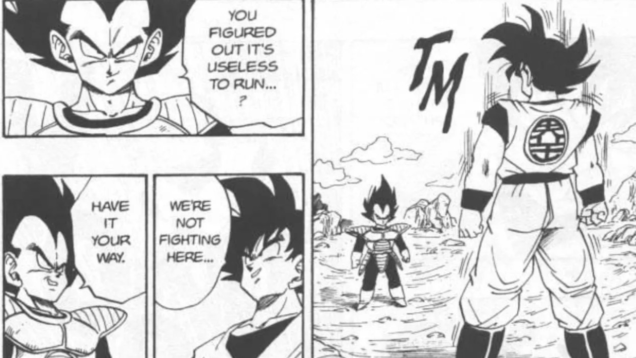 Goku e Vegeta em Dragon Ball (Reprodução)