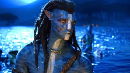 Sam Worthington como Jake Sully em Avatar: O Caminho da Água (Reprodução)
