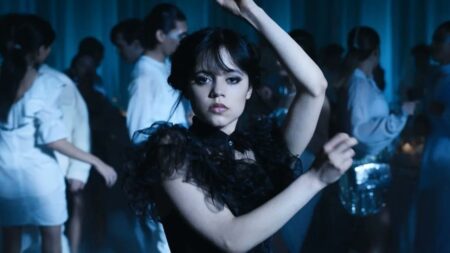 Jenna Ortega como Wandinha em cena da série Wandinha (Reprodução / Netflix)