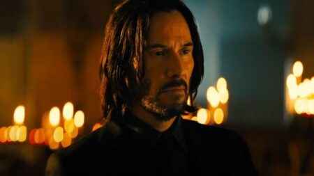 Cantora aparece em trailer de John Wick 4: “Melhor que Harry Styles” Keanu Reeves em John Wick: Baba Yaga (Reprodução / Lionsgate)