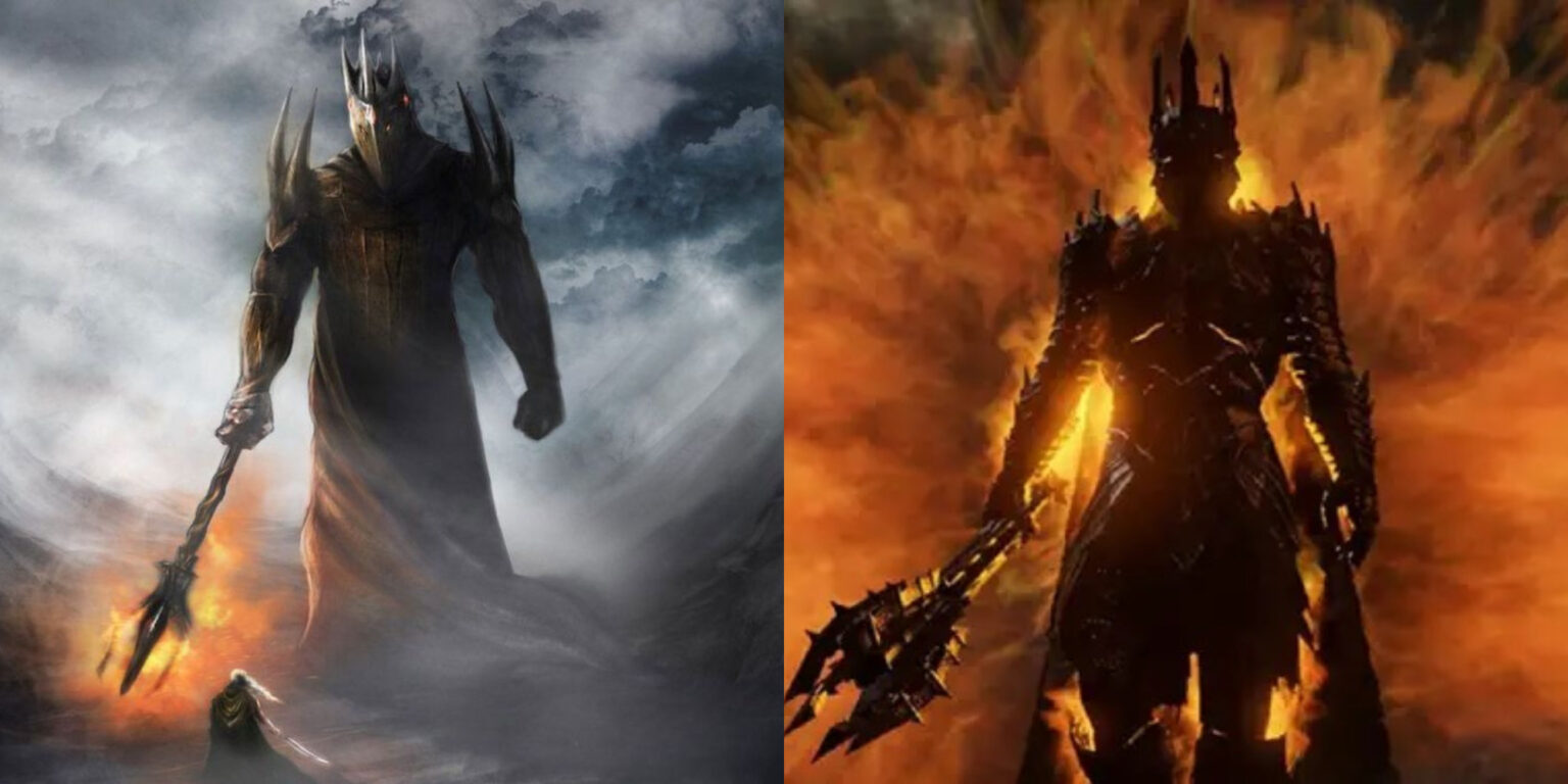 Morgoth e Sauron em O Senhor dos Anéis (Reprodução)