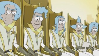 Conselho dos Ricks em Rick and Morty (Reprodução / Adult Swim)