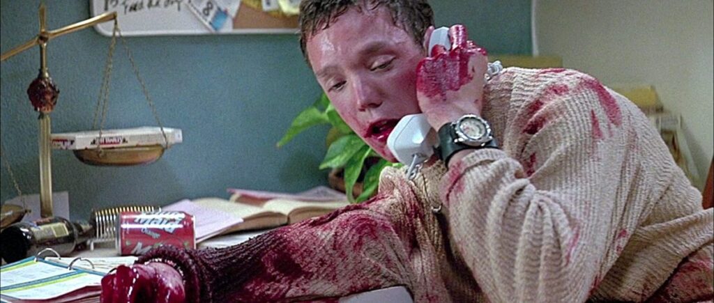Matthew Lilard como Stu Macher em Pânico (Reprodução)