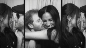 Príncipe Harry e Meghan em Harry & Meghan (Reprodução / Netflix)