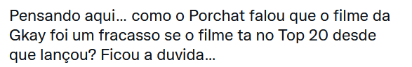 Fãs se revoltam com Fabio Porchat e defendem o filme da Gkay na Netflix 4 Screenshot 27 12 2022 16 03 34