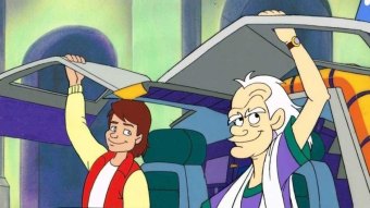Marty e Emmet na série animada De Volta para o Futuro