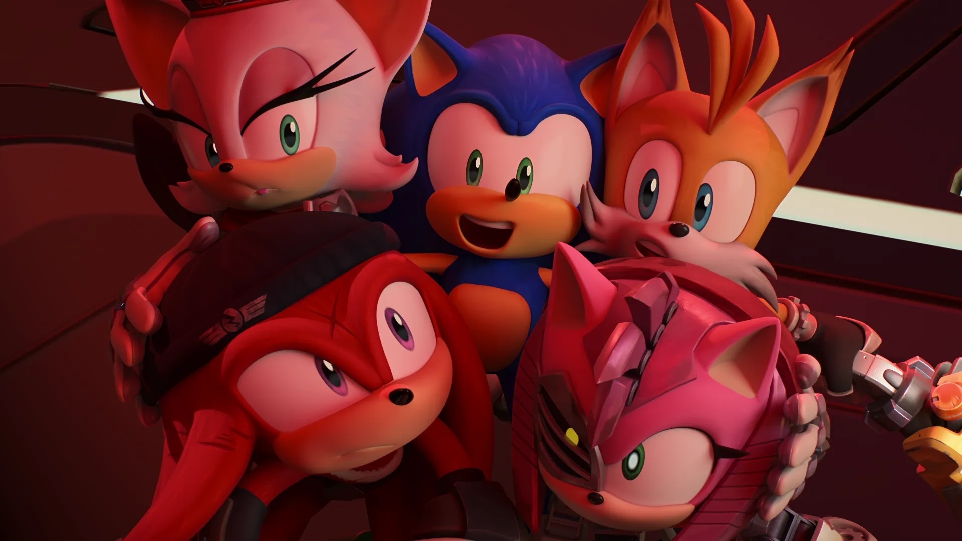 Versões alternativas de personagens aparecem em novas imagens de Sonic Prime 2 Sonic, Tails, Amy, Knuckles e Rogue em Sonic Prime (Divulgação)