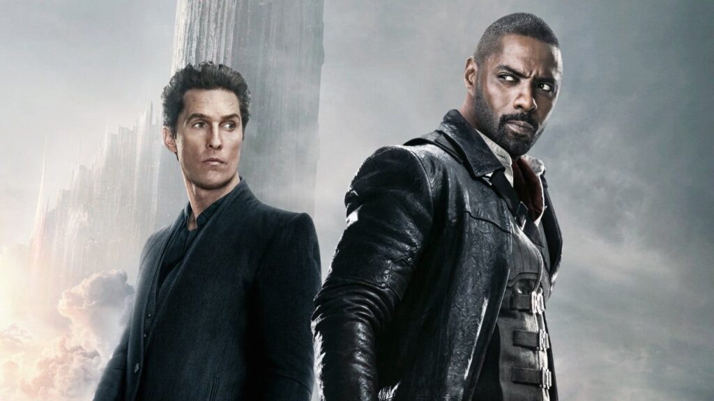 Adaptação fracassada de Stephen King ganhará nova chance na Prime Video? Idris Elba como Roland e Matthew McConaughey como Waiter em A Torre Negra (Divulgação)