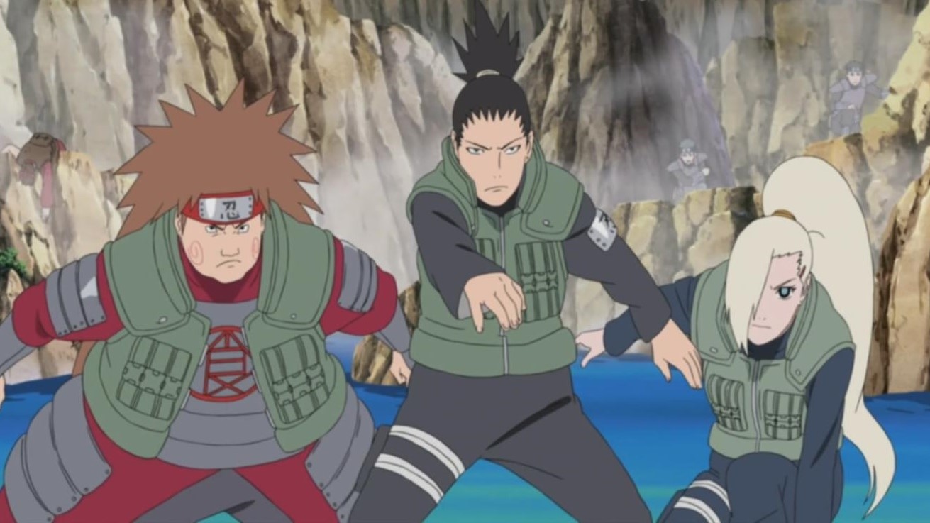 Trio Ino-Shika-Cho em Naruto (Reprodução)