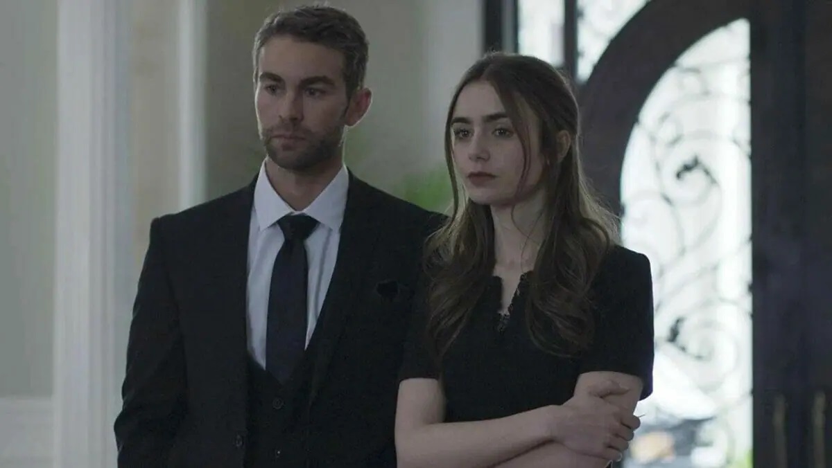 Chace Crawford e Lily Collins como William e Lauren em Herança (Reprodução)