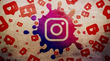 logo instagram com curtidas e seguidores