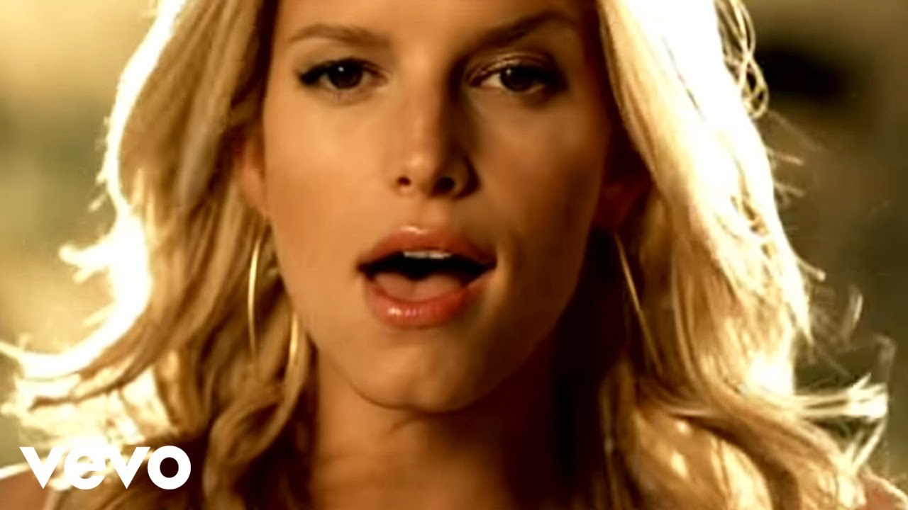 Jessica Simpson in the video for Take My Breath Away (Playback)