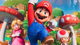 Princesa Peach, Mario e Toad em Super Mario Bros. O Filme