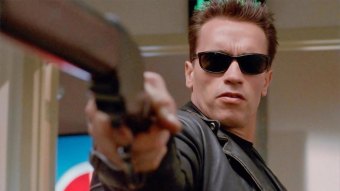 Arnold Schwarzenegger em O Exterminador do Futuro (Reprodução)