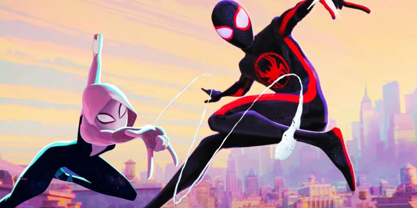 Gwen e Miles em Homem-Aranha: Através do Aranhaverso (Reprodução / Marvel)