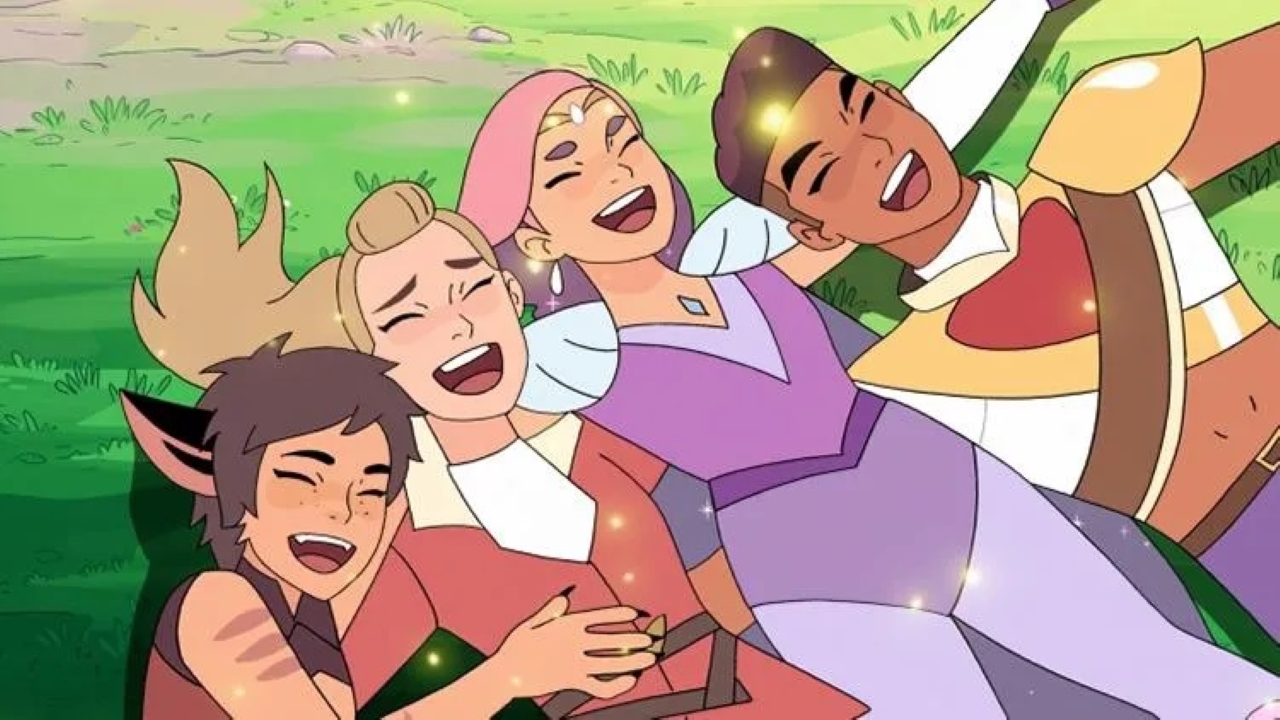 Felina, Adora, Cintilante e Arqueiro em She-Ra e as Princesas do Poder (Reprodução / Netflix)
