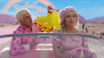 Ken (Ryan Gosling) e Barbie (Margot Robbie) em Barbie (Divulgação / Warner Bros.)