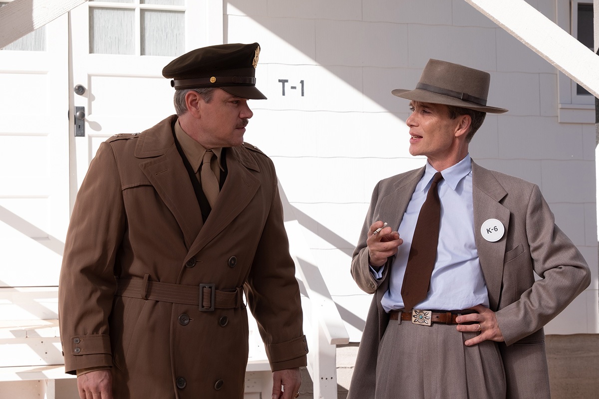 Matt Damon e Cillian Murphy em Oppenheimer (Divulgação / Universal Pictures)
