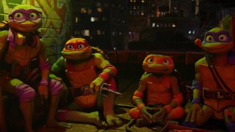 Leonardo, Michelangelo, Donatello, e Raphael em As Tartarugas Ninja: Caos Mutante (Divulgação / Paramount)