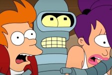 Fry, Bender e Leela em Futurama (Reprodução)